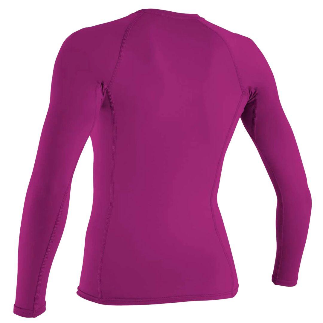 O'Neill Women's Basic 50+ UPF Long Sleeve Rash Guard - Fox Pink